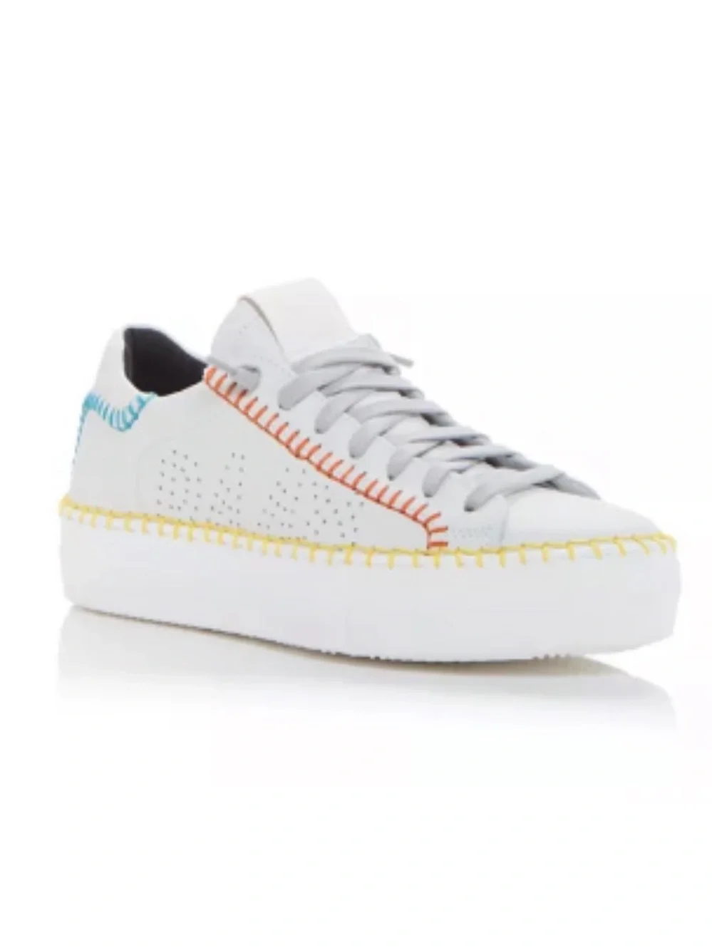 P448 Women's Thea Whip Stitch Low Top Platform Sneakers - 36 - Picture 1 of 13